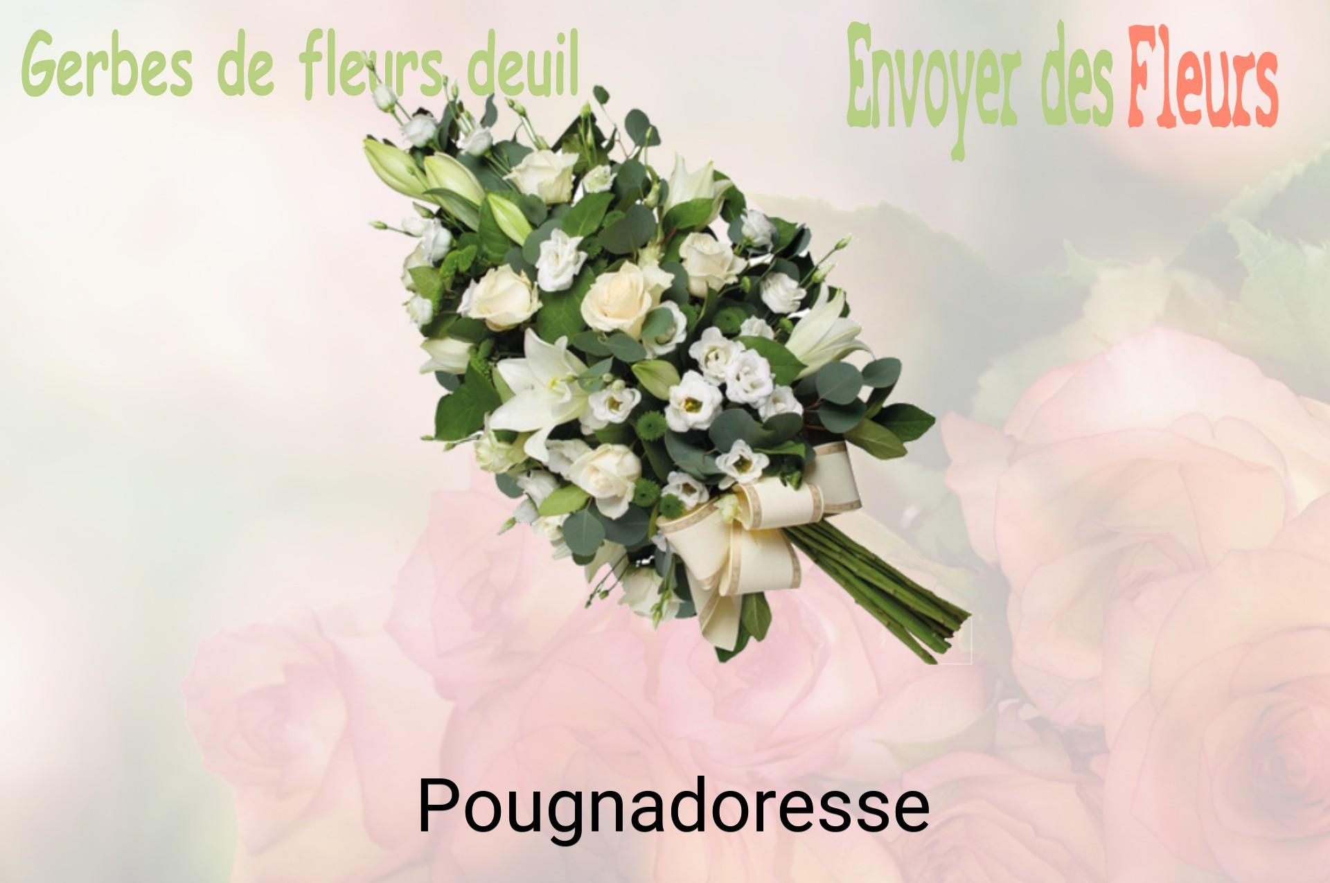 Gerbe de fleurs de deuil livrée à Pougnadoresse